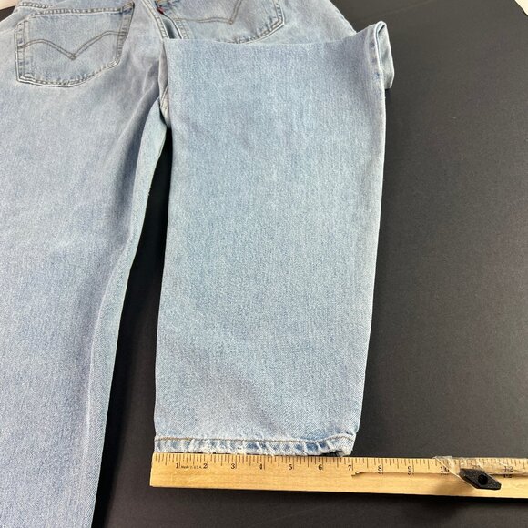 Y2K Levi's Jeans Mens 35x31* 560 Loose Tapered Blue Faded Cotton Denim Tag 36x32 - Picture 11 of 16